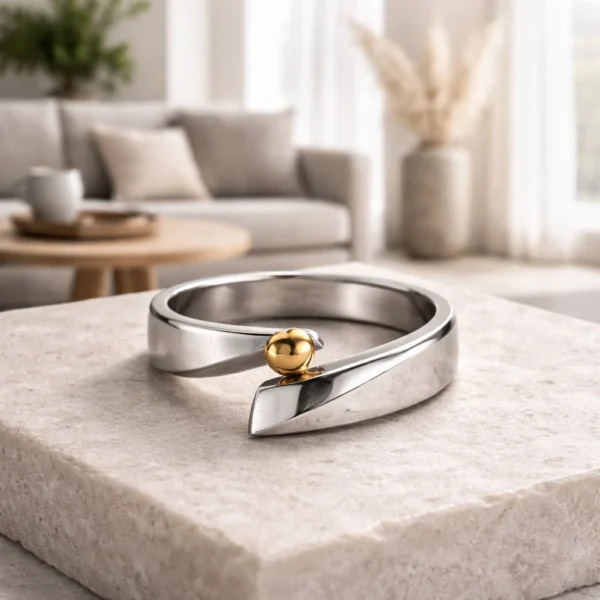 Scandinavian minimalist ring in a modern Scandinavian interior