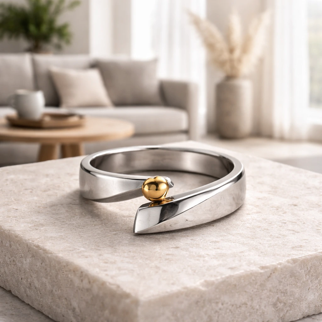 Scandinavian minimalist ring in a modern Scandinavian interior